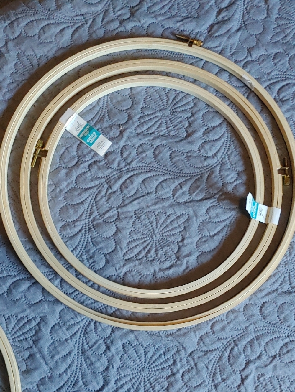✅$8 Add On Set of 3 Wooden Embroidery Hoops - Natural Wood